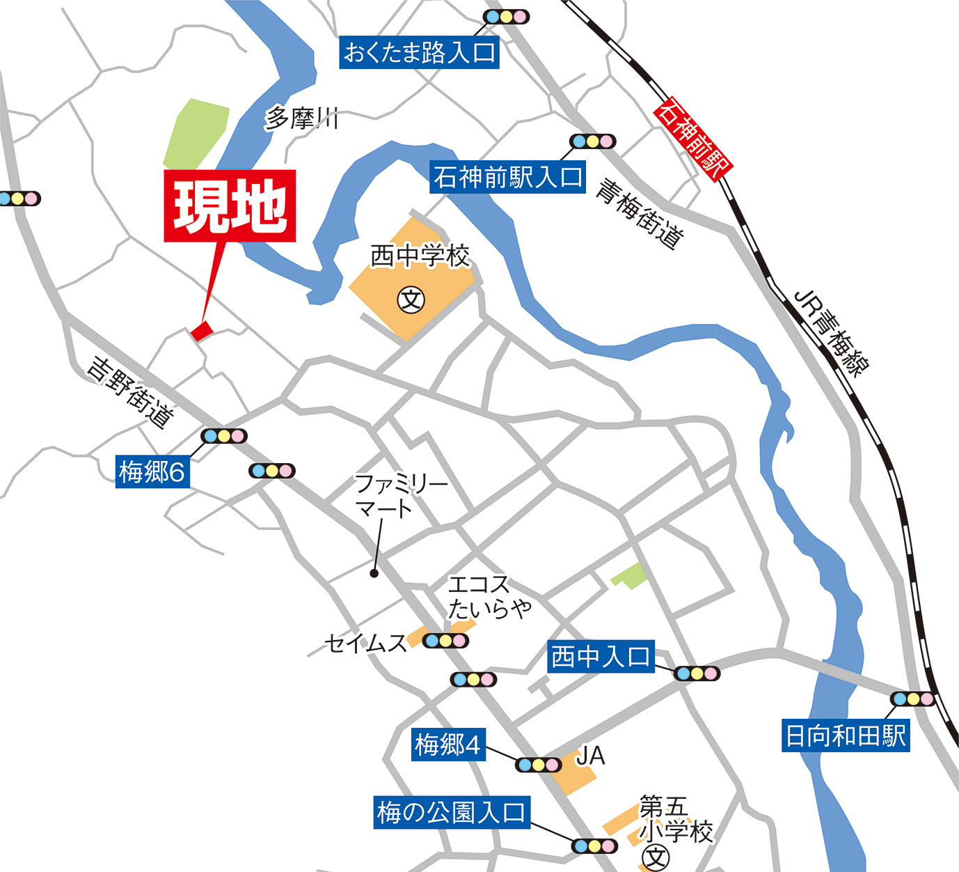 カーナビへの入力「青梅市梅郷6-1547-2」 カーナビへの入力「青梅市梅郷6-1547-2」