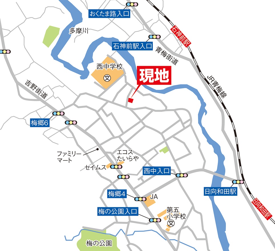 カーナビへの入力「青梅市梅郷6-1439-12」 カーナビへの入力「青梅市梅郷6-1439-12」