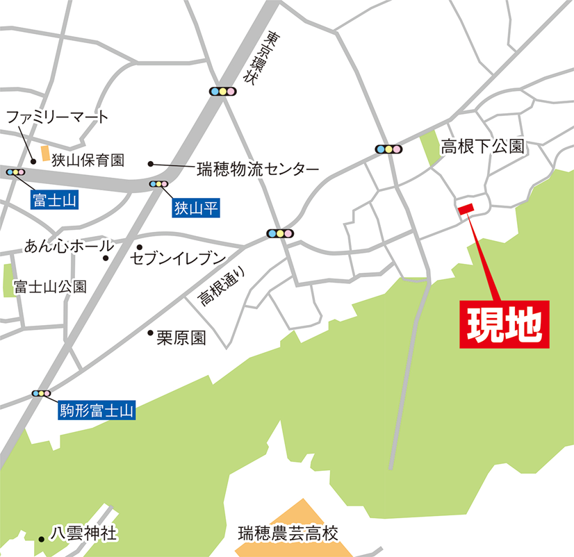 カーナビへの入力「瑞穂町高根34-1」 カーナビへの入力「瑞穂町高根34-1」