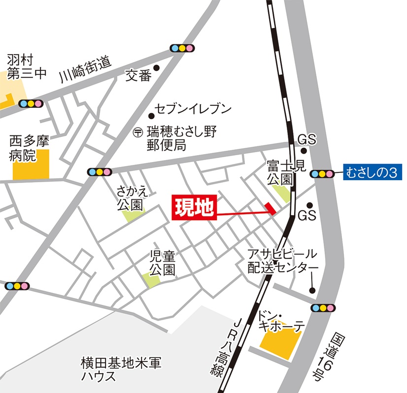 カーナビへの入力「瑞穂町むさし野2-2-18」 カーナビへの入力「瑞穂町むさし野2-2-18」