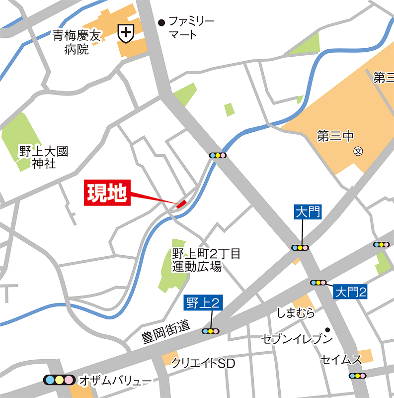 案内図・カーナビへの入力は「青梅市野上町1-169付近」 案内図・カーナビへの入力は「青梅市野上町1-169付近」