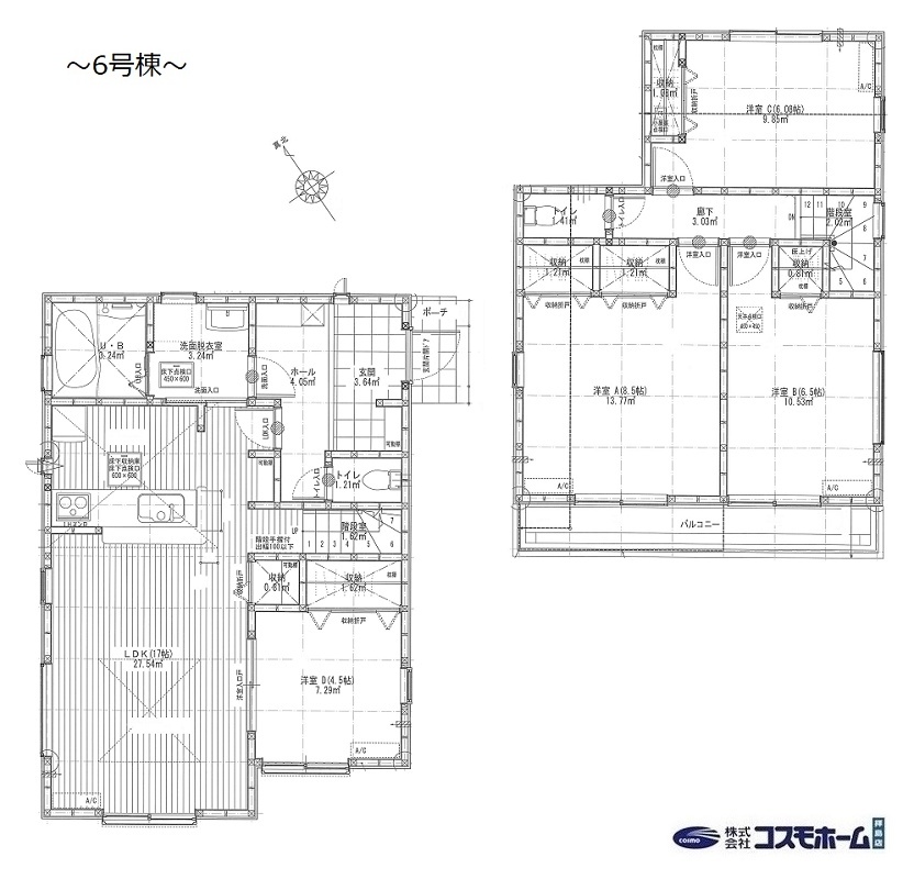 6号棟間取り 6号棟間取り