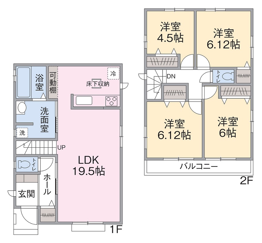 B号棟間取り図 B号棟間取り図