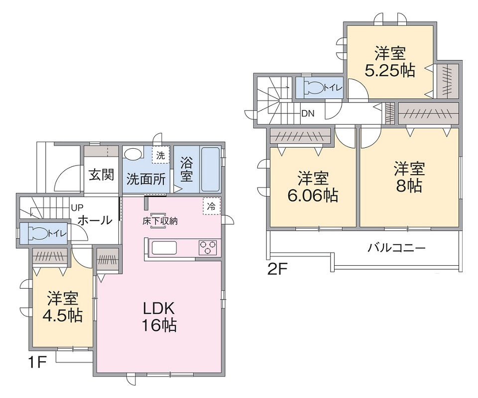 A号棟間取り A号棟間取り