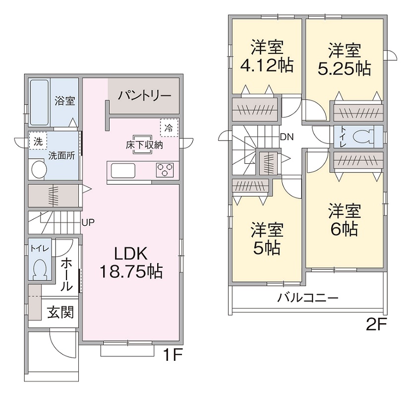 A号棟間取り A号棟間取り