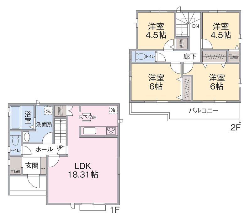 E号棟間取り E号棟間取り
