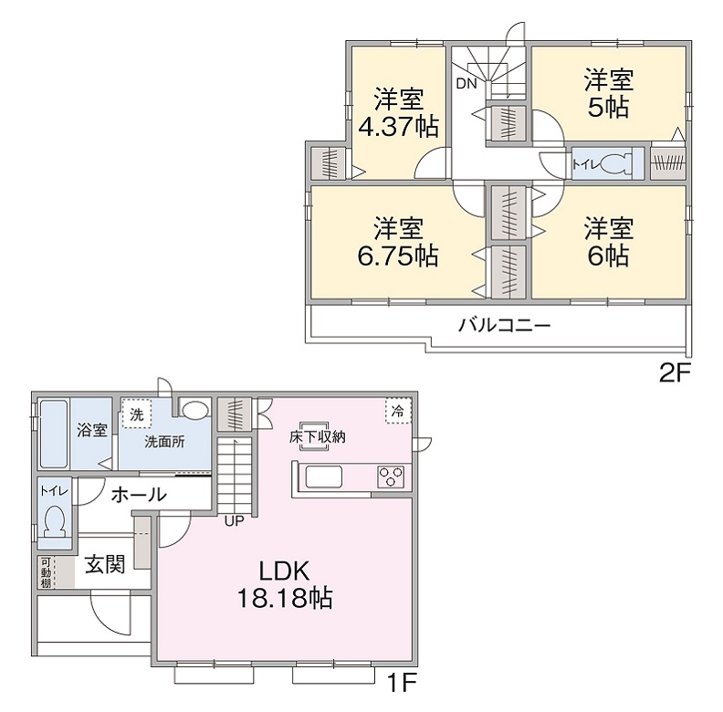 F号棟間取り F号棟間取り