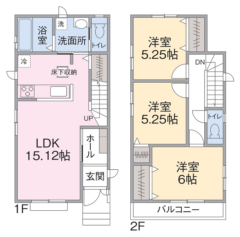 A号棟間取り A号棟間取り