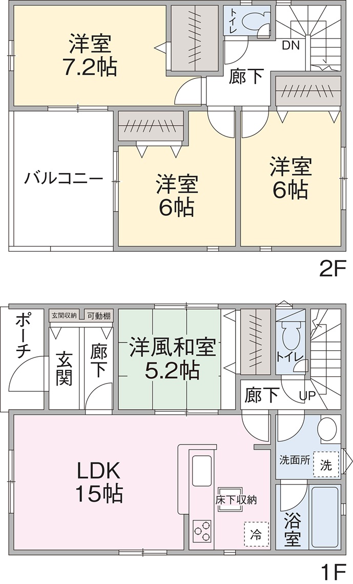 1号棟間取り図 1号棟間取り図