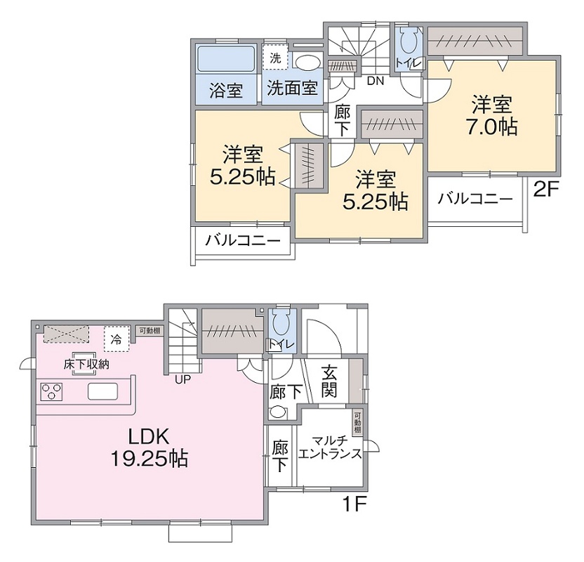 2号棟間取り 2号棟間取り