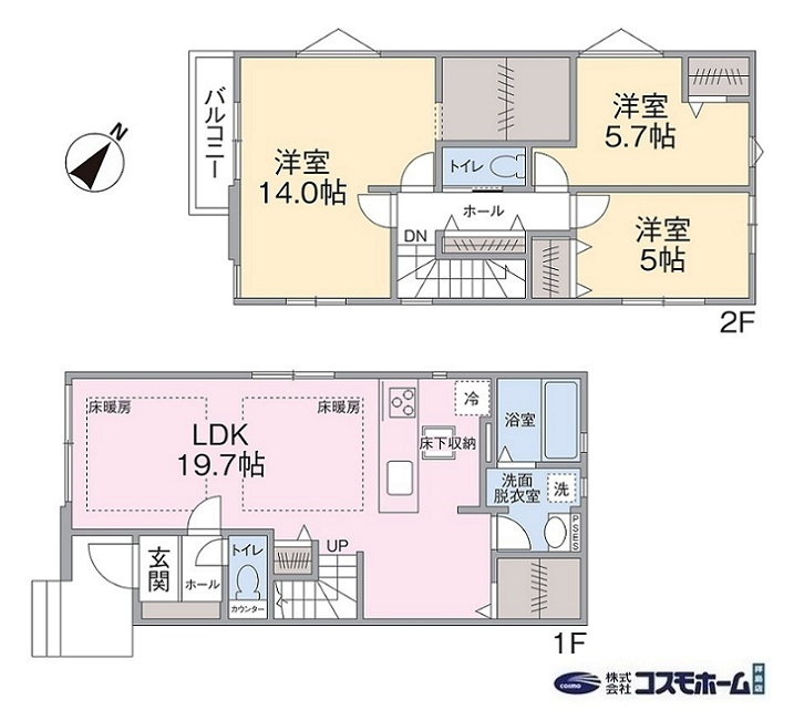 1号棟間取り 1号棟間取り