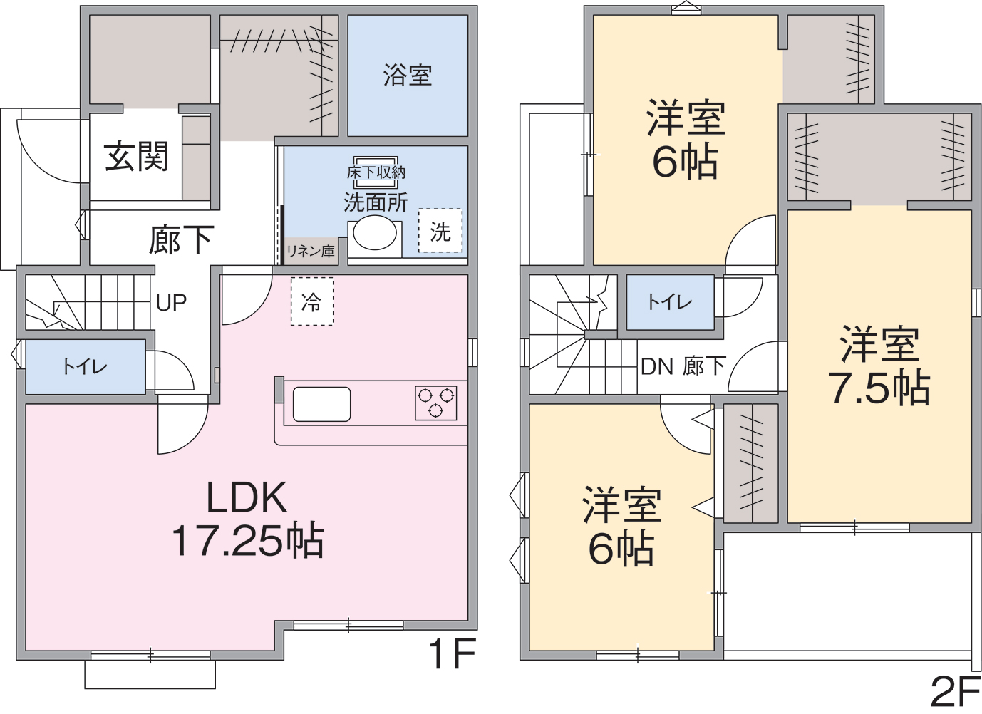 1号棟間取り 1号棟間取り