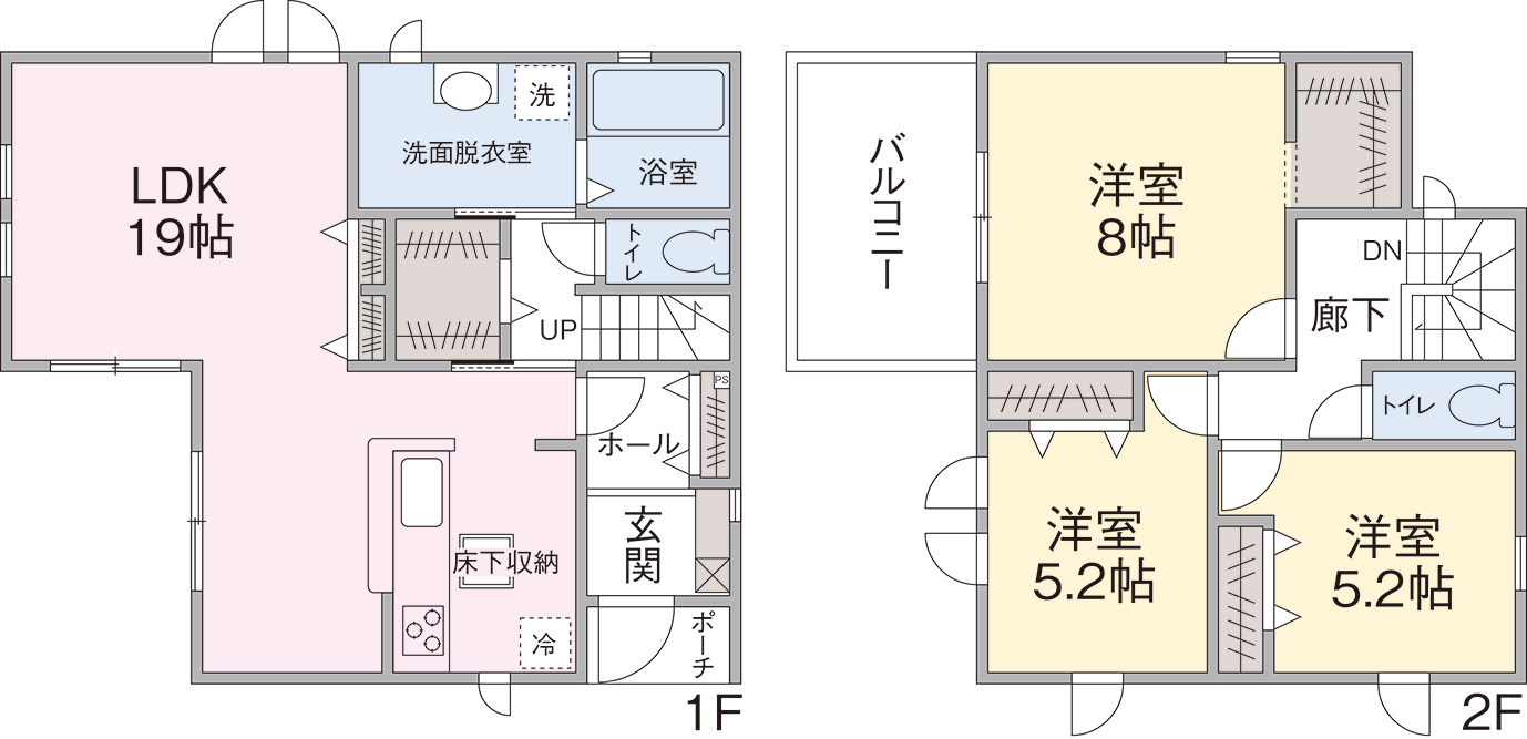 1号棟間取り 1号棟間取り