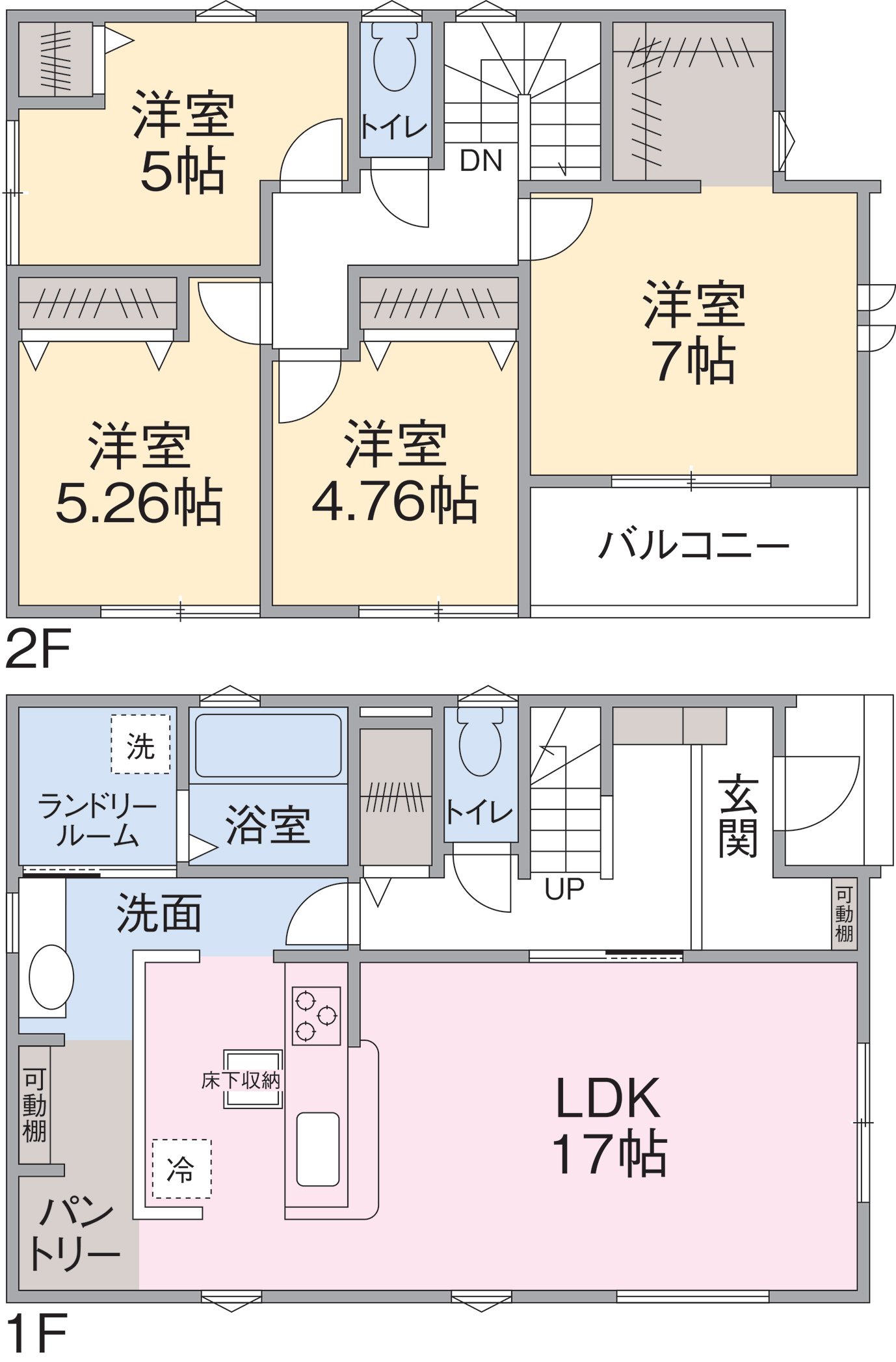 2号棟間取り 2号棟間取り