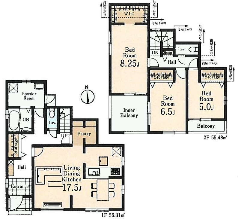 2号棟間取り図 2号棟間取り図