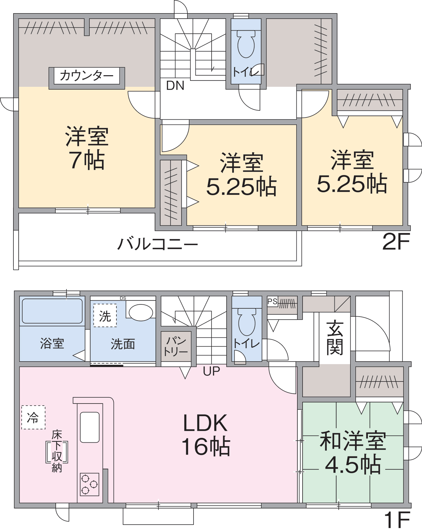 1号棟間取り図 1号棟間取り図