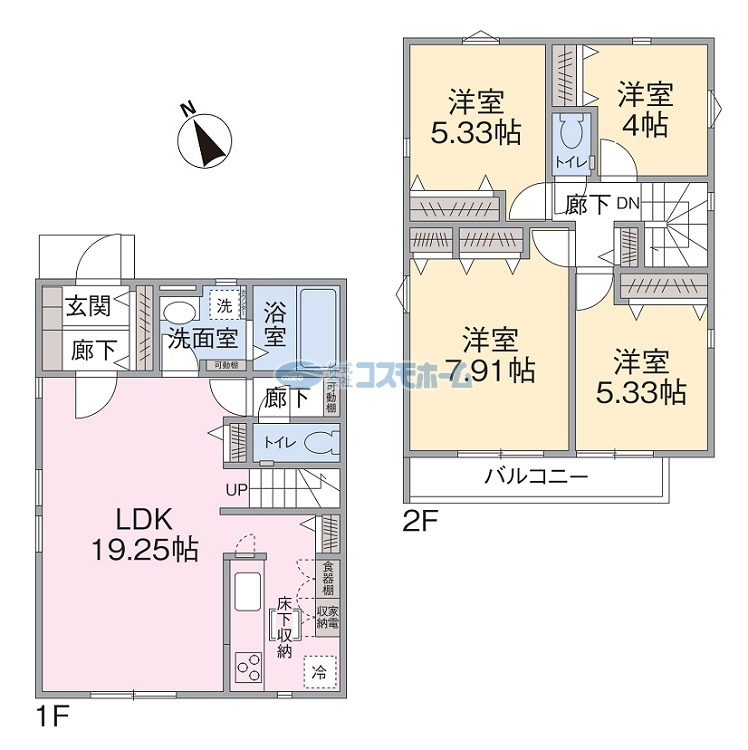 2号棟間取り 2号棟間取り