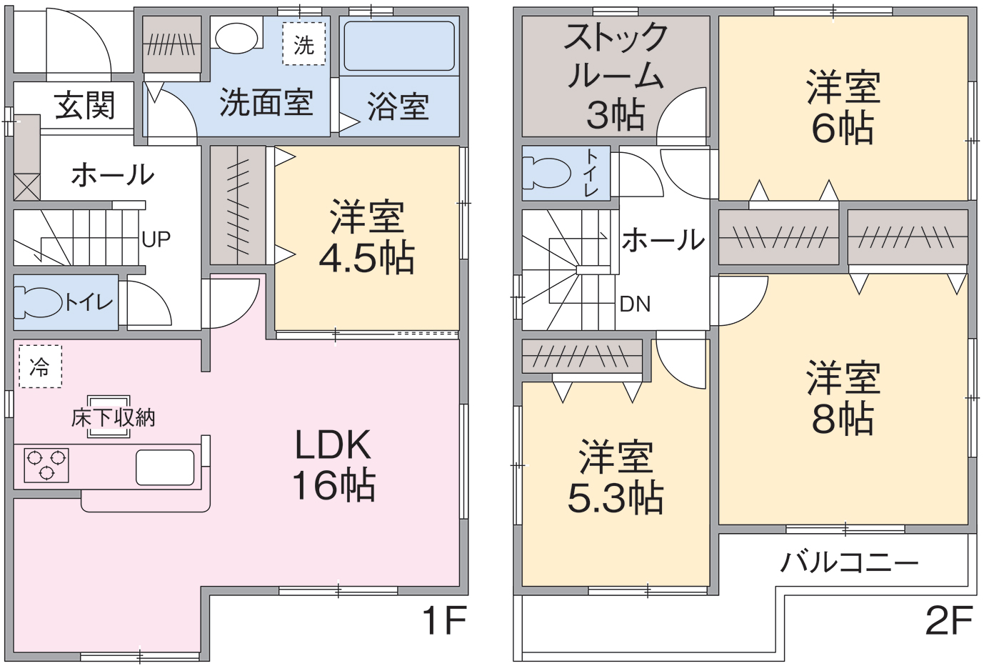 1号棟間取り図 1号棟間取り図