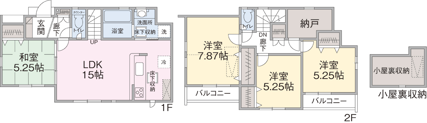 1号棟間取り図 1号棟間取り図