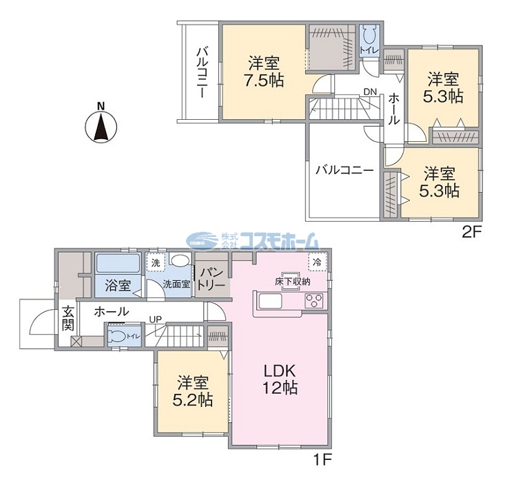 2号棟間取り 2号棟間取り