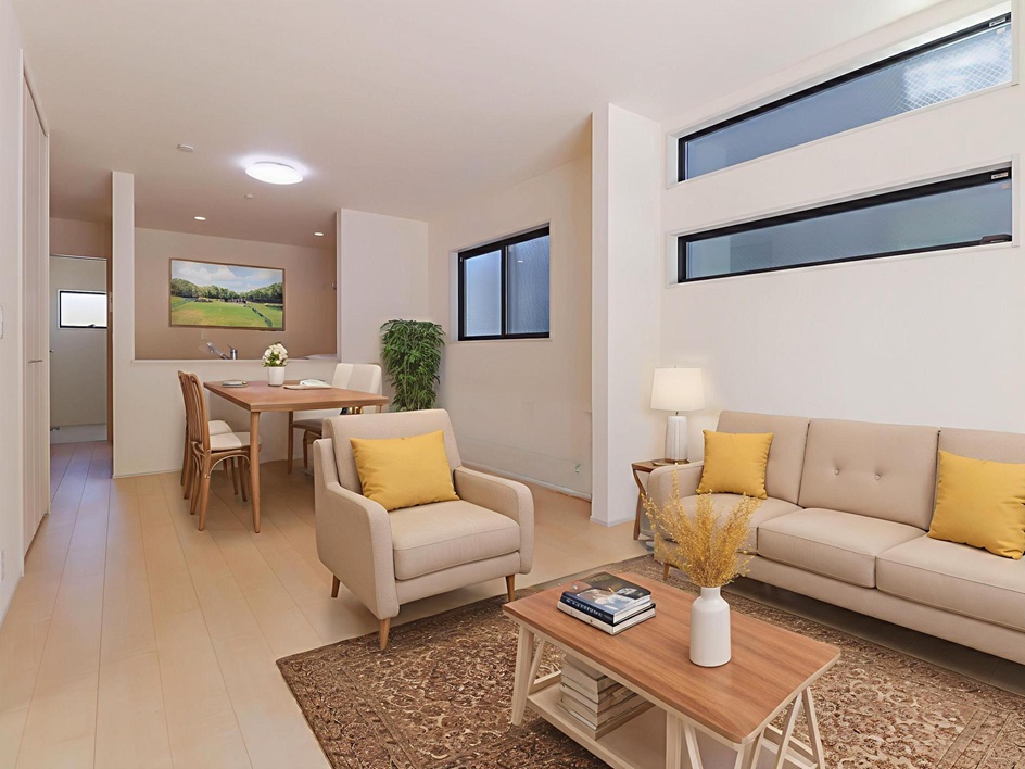 3号棟LDK（家具はCG加工したものです）